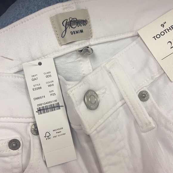 J. Crew Petite 9" high-rise toothpick jean in white E2268* - Picture 8 of 8